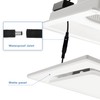 POWERENG Bathroom Exhaust Fan with Light,Bathroom Fan with 6000K Square
