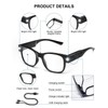 OKH Reading Glasses with Lights, Rechargeable, Bright LED Lighted Readers