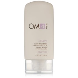 Organic Male OM4 Shave: Soothing Herbal Shaving Emulsion - Mens Grooming Preshave Oil, Shave Cream, Hydrating Mask all-in-one