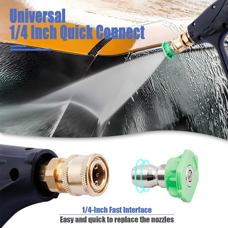 Mesee 7 Pieces Pressure Washer Spray Nozzle Tip Set Universal