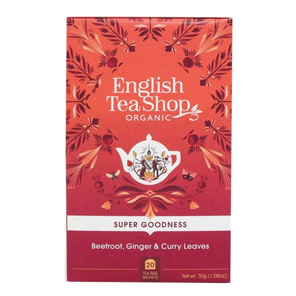 English Tea Shop 20 Organic Beetroot, Ginger & Curry Leaves Teabags