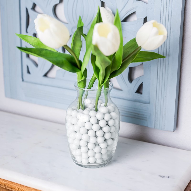 Galashield White Marbles for Vases | Glass Beads Bulk Fillers,