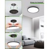 zemty Black LED Flush Mount Ceiling Light - 12 Inch