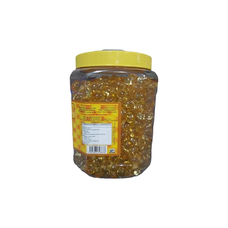 Capsulas Aceite Hígado Bacalao Sin Gluten 1 Kg 1000u Centro