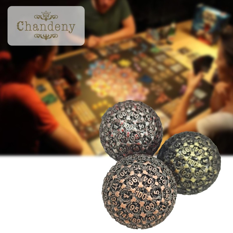 Chandini Polyhedral 100 Dice Metal Dice Hyper Dice Table Game