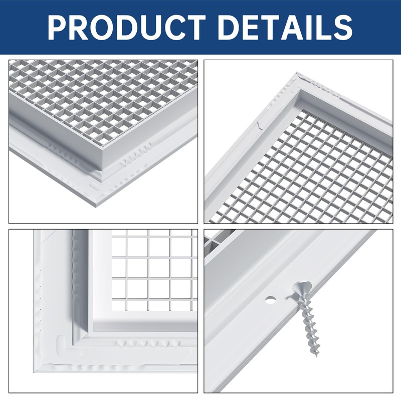 DECOAIRCON Return Air Grille Fits 12'' x 12'' Duct Opening,