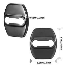 TOMALL 4pcs Car Door Lock Latches Cover Protector Compatible with Kia Stinger Sorento Soul GT-line GT2 GT1 Optima Forte K5 Accessories Stainless Steel Car Door Lock Trim Decorations (Black)