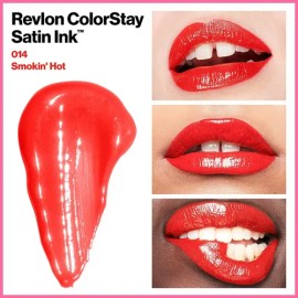 Labial Líquido Revlon Colorstay Satin Ink Smokin Hot Acabado Labial acabado Satinado Color Colorstay Revlon                                           