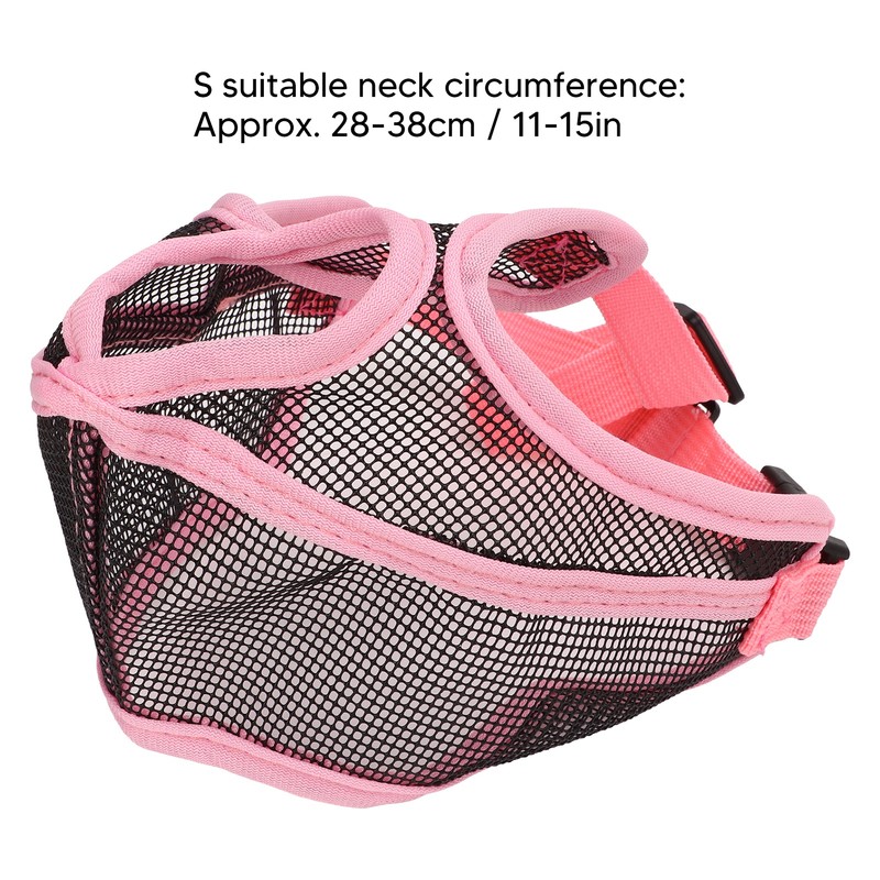 Short Snout Dog Muzzle Adjustable Breathable Prevent Biting Chewing Dog
