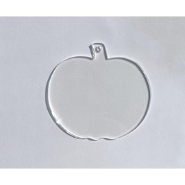 Decoración de calabaza acrílica de Acción de Gracias, 15 llaveros de calabaza, decoración de otoño, en blanco sin terminar (3 pulgadas)