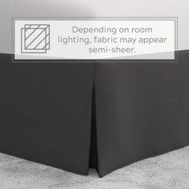 Bed Maker’s Never Lift Your Mattress Microfiber Wrap-Around Bed Skirt, Tailored Style, Classic 14 Inch Drop Length, Full, Grey