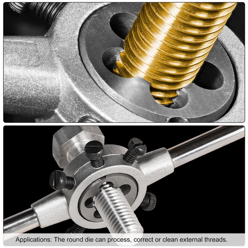 sourcing map M2.5 x 0.45 Metric Round Die, Machine Thread