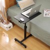 LINGMI Overbed Bedside Desk Mobile Rolling Laptop Stand Tilting Overbed