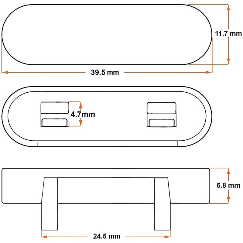 JCP 10 x Brown Window Drainage Cover Caps Weep Hole