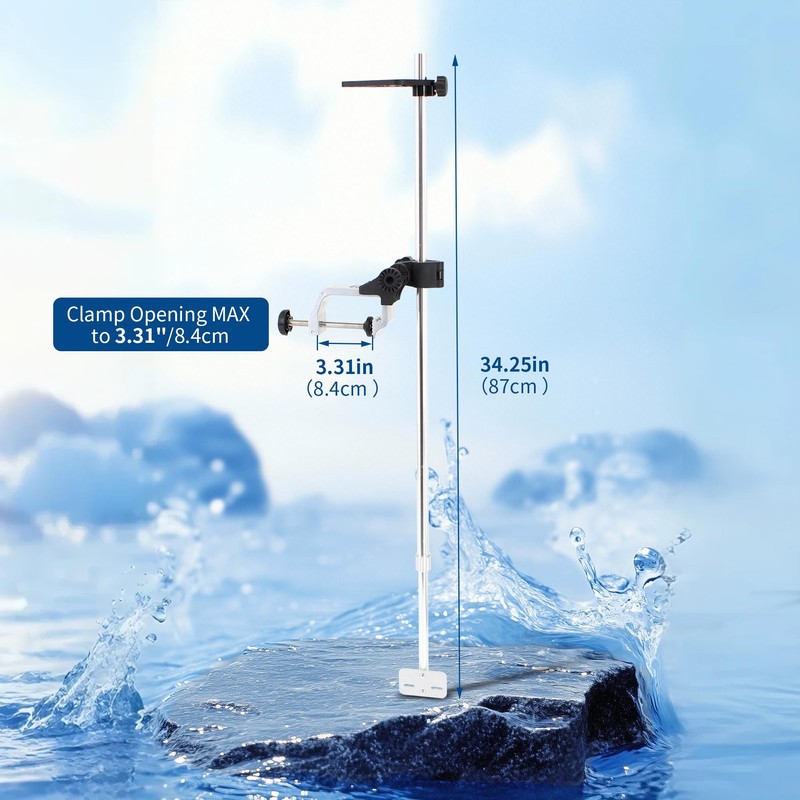 UNITACKLE Telescopic Portable Fish Finder Mount, Upgraded Version Transducer Pole