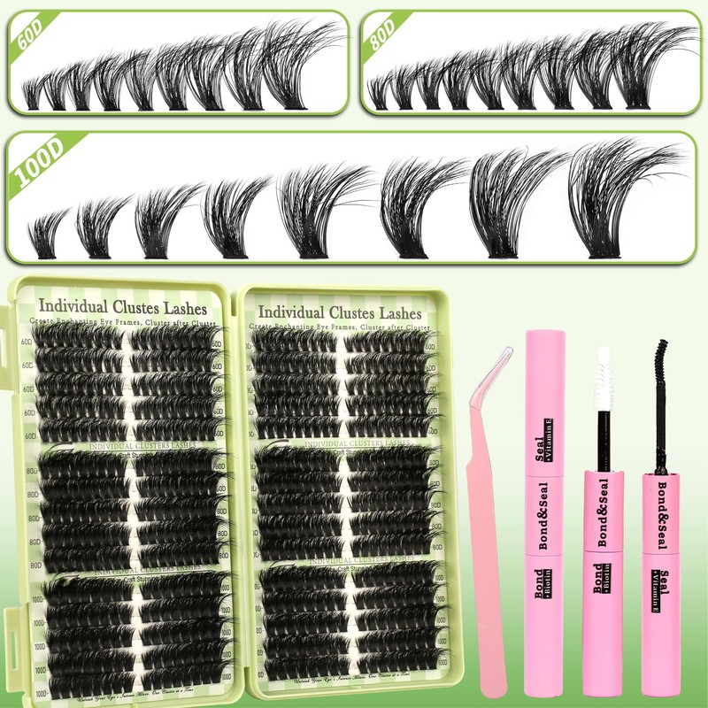 Lash Clusters Kit Natural Cat Eye D Curl Lash Clusters