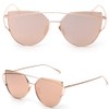 The Cheers Retro Women's Gold Cat Eye Sunglasses Retro Classic