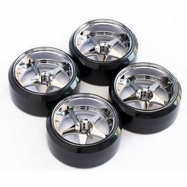 Large Diameter Tire Wheel Set Type2 Offset9 2.1 inches (54 mm) 4 Pcs Silver Plated