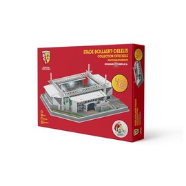 Megableu Bollaert Stadium with 4 LEDs with Lighting for Fans of the RC Lens 3D Puzzle, Adults and Children, Model without Tools or Glue, from 7 Years, Decorative Object, 678281, White