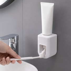 Wall Mounted Toothpaste Dispenser for Bathroom Use – Waterproof Plastic Auto-Squeeze Design for Easy Daily Brushing