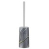 Toilet Brush and Holder Set,Stainless Steel Long Handle and Marble-Pattern