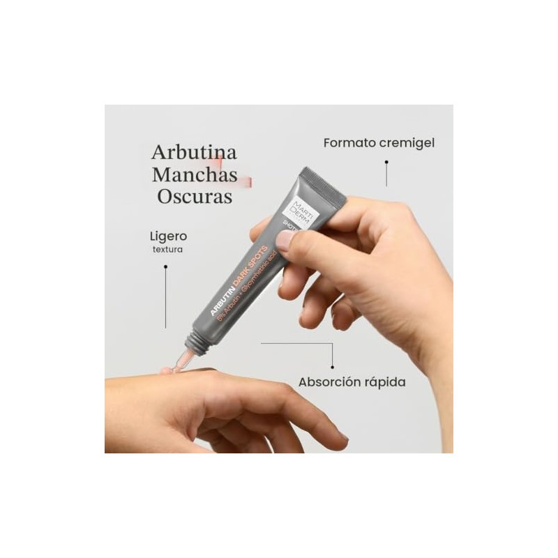 MartiDerm SHot Arbutin Dark Spots, Efecto despigmentante, Ilumina y Unifica