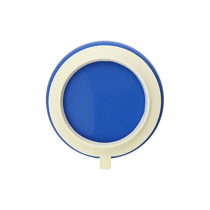 SP Ableware 745350012 Scooper Plate with Suction Cup Base, Blue