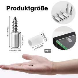 Shelf Brackets, Pack of 48 Shelf Holders, Safety Shelf Brackets, Shelf Pins, Nickel-Plated, Shelf Holder for Kitchen Cabinet, Bookcase, Cabinet, Furniture Cabinet