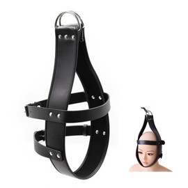 Black Premium Leather Role Playing Pullover Mask-CARB05