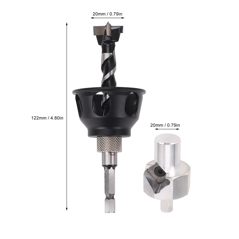 Straight Hole Drilling Positioner, 20mm Drill Press Guides Jig, Aluminium