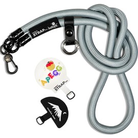 APEGG Phone Lanyard,Universal Adjustable Detachable Crossbody Cell Phone Strap with 1x Wrist Strap, 2x Phone Tether Patches,Anti-Theft Neck Shoulder Strap (Sierra Blue)