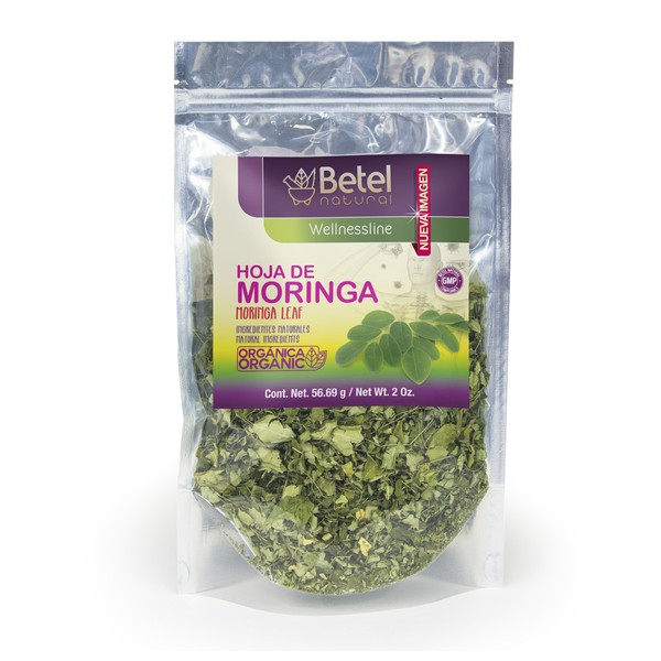 Premium Whole Moringa Leaves by Betel Natural - Powerful Antioxidant - 2 Oz