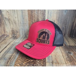 otto cap Pump It Til It Squirts Oil Hat Trucker Snap NEW Leather Patch Cap Otto 112