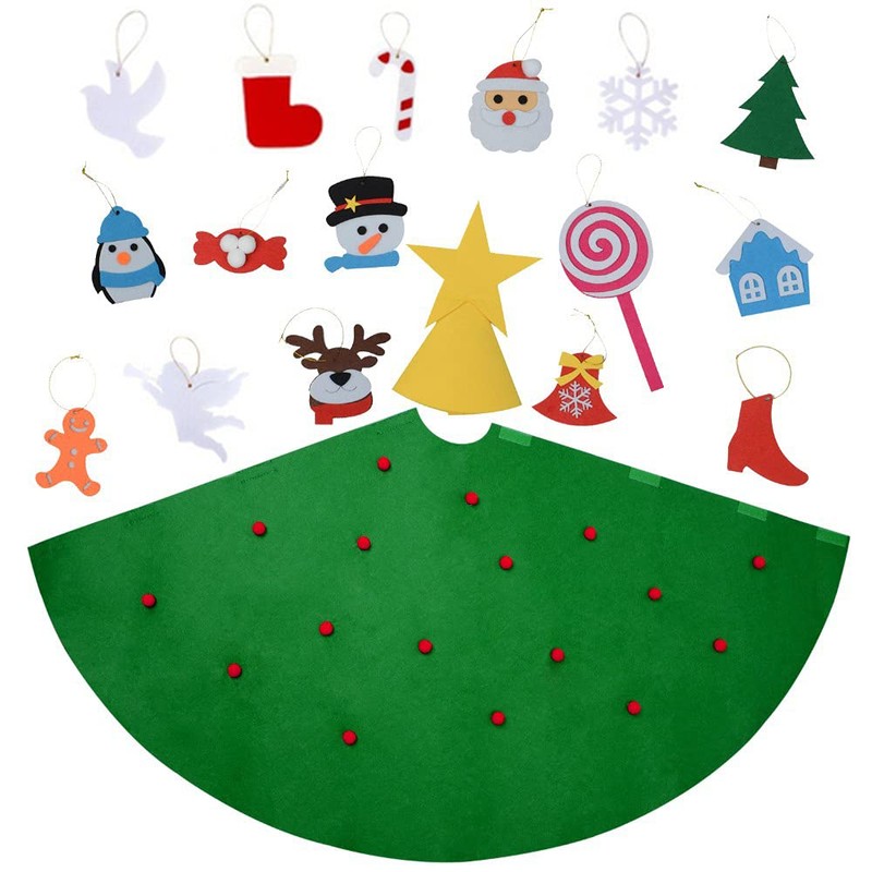ANCLLO DIY Three-dimensional Christmas Tree, Upgraded Felt Christmas Tree with
