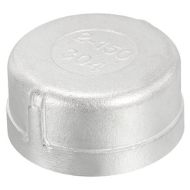 PATIKIL 2" Pipe Fitting Cap, 304 Stainless Steel Pipe Cap for DIY, Plumbing System