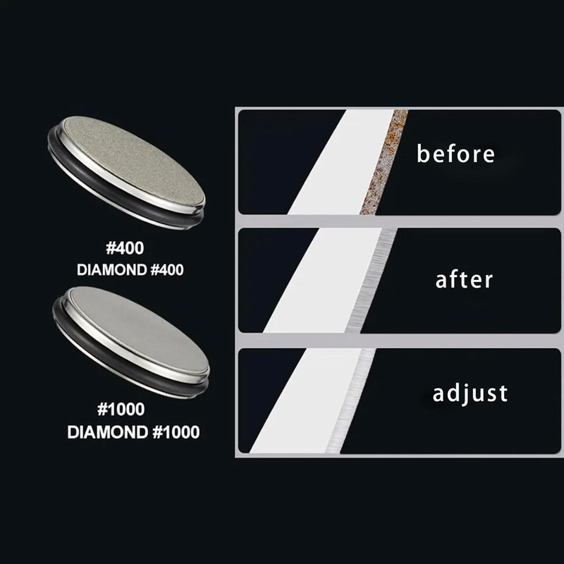 Kitchen Diamond Knife Sharpener, Rotary Blade Sharpener for Kitchen Knives,