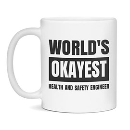 World's Okayest Health And Safety Engineer Mug-Okayest Health And Safety Engineer, 11-Ounce White