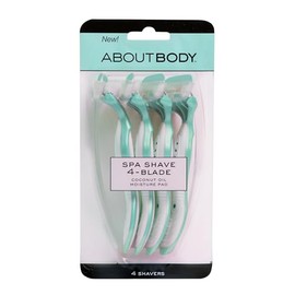 Acerca de Beauty Spa Shave - Maquinillas de afeitar desechables de 4 cuchillas, incluye 4 afeitadoras desechables, se ajusta a las curvas para un afei