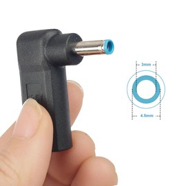 HSZJsto USB C to 4.5mm Laptop Charging Adapter Female Type C to Male DC 4.5 x 3.0mm Barrel Jack Plug Converter PD Power Charger Connector Tip for HP Probook Notebook Elitebook Envy 17 13 15