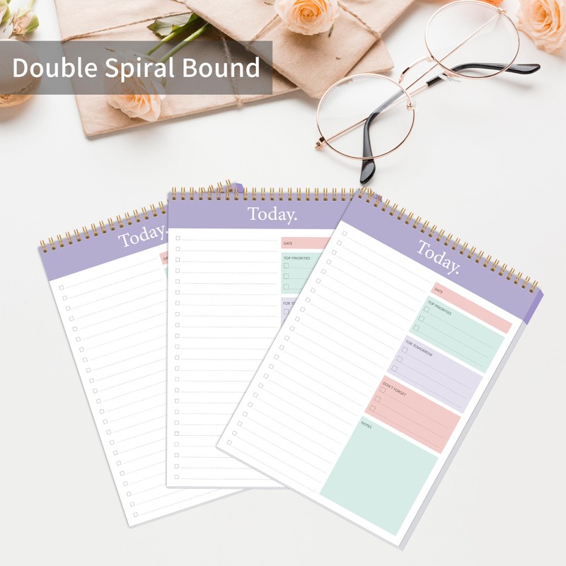 KMQOY To Do List Notepad - 3 Pack Daily Planner