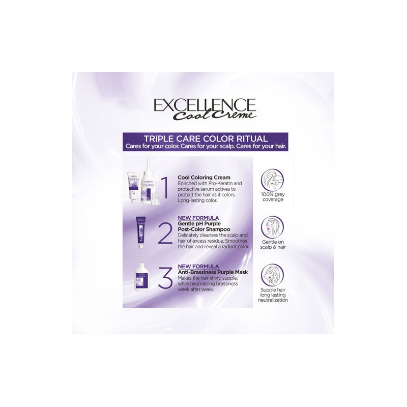 L'Oreal Excellence Cool Creme Permanent Hair Colour 5.11 Ultra Light