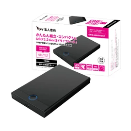 Genki Interior 2.5" External SATA Connection HDD / SSD Case USB3.2 Gen2 Compatible Easy Assembly Compact [Domestic Genuine Product] GW2.5AM-SU3G2