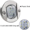 Bkinsety 4 Pack LED Boat Light 12V Round Marine Lamp
