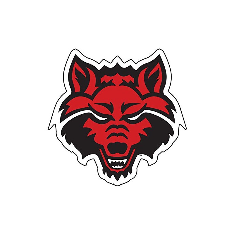 Arkansas State Indians Decal (Wolf Decal (3",4",6",12"), 4 in)
