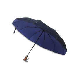 Sombrilla Paraguas de bolsillo automático de doble acción, abre y cierra con botón, Con 10 varillas reforzadas, doble tela, 118 cms de diámetro, mini jumbo, paraguas en varios colores, compacto, fácil transportación. Incluye funda (Azul)