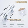 BonKuDoo Crystal Glass Drawer Pulls, 6-3/10 Inch Chrome Cabinet Pulls