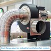 PATIKIL 2" Duct Connector Flange, Straight Pipe Exhaust Flange Stainless