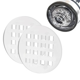 NITAKOU Ice Blocker for YETI Rambler Bottle Chug Cap Tumbler-Ice Gate Prevent Cubed Fruit or Crushed Ice during a Drink Fits 18, 26, 36OZ Bottles Ice Strainer 2Pcs (Clear)