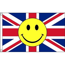 Union Jack Smiley Face Flag 5ft x 3ft