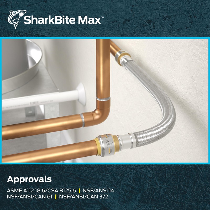 SharkBite Max 3/4 x 18 Inch Flexible Repair Coupling Hose,